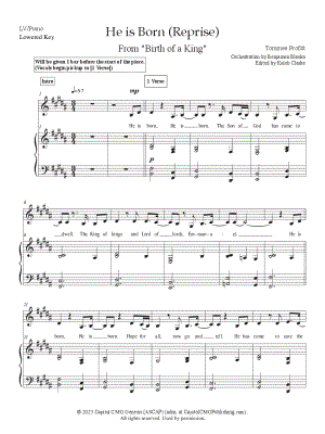 He Is Born (Reprise) [lowered key]