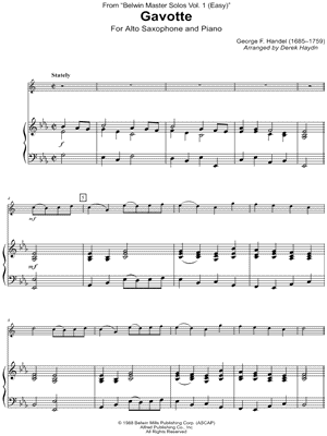 Gavotte - Alto Saxophone & Piano