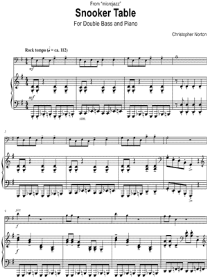 Snooker Table - Double Bass & Piano