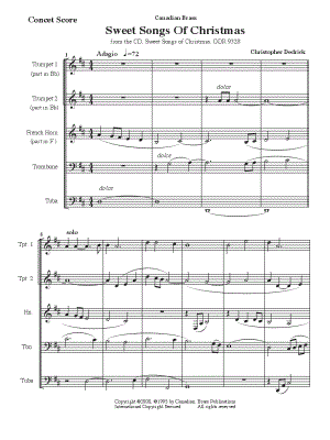 Sweet Songs of Christmas - Brass Quintet