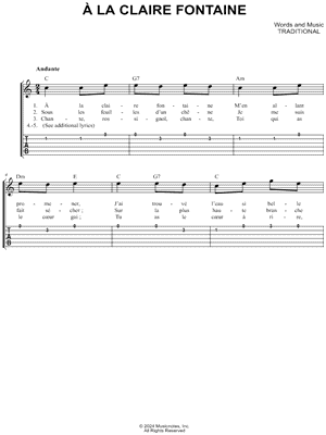 A la claire fontaine