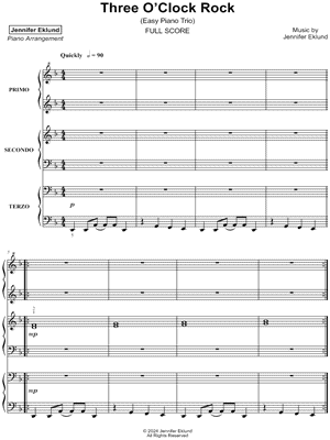 Three O'Clock Rock [easy]