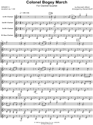 Colonel Bogey March - Clarinet Quartet