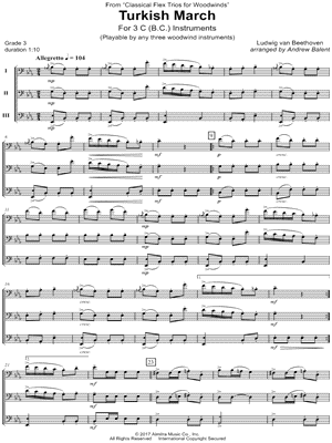 Turkish March - Bass Clef Flex Trio
