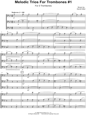Melodic Trios for Trombone #1