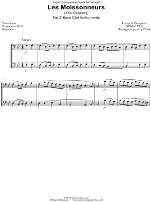 Rondeau: Les Moissonneurs - Bass Clef Instrument Duet