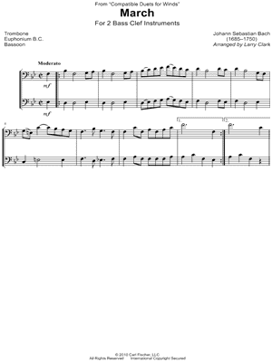 March - Bass Clef Instrument Duet