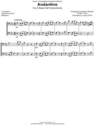Andantino, K. 236 - Bass Clef Instrument