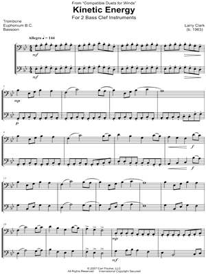 Kinetic Energy - Bass Clef Instrument Duet