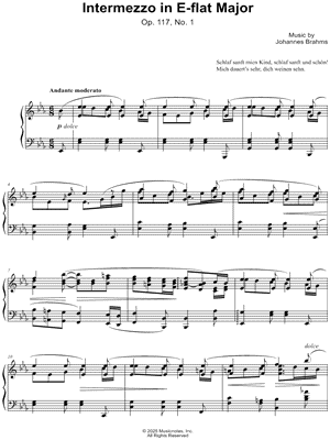 Intermezzo Op. 117, No. 1