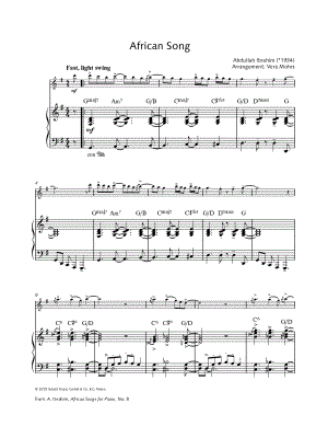 African Song No. 8 - Recorder & Piano