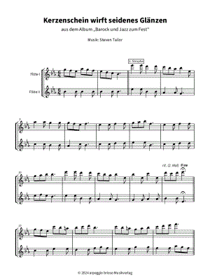 Kerzenschein wirft seidenes Glänzen