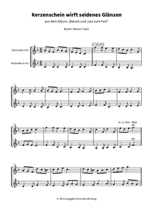 Kerzenschein wirft seidenes Glänzen