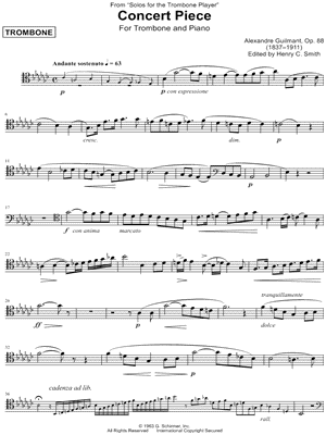 Concert Piece - Trombone part