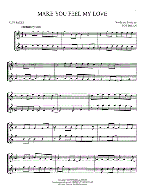 Make You Feel My Love - Alto Saxophone Duet