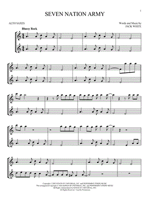 Seven Nation Army - Alto Saxophone Duet