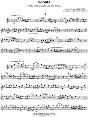 Sonata - Alto Saxophone part