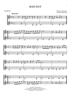 Bad Day - Trumpet Duet