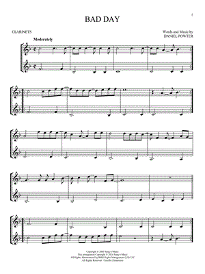 Bad Day - Clarinet Duet