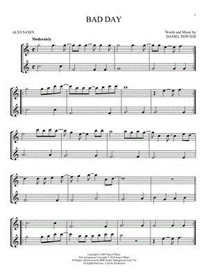 Bad Day - Alto Saxophone Duet