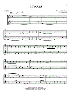 I'm Yours - Violin Duet