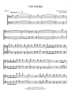 I'm Yours - Cello Duet