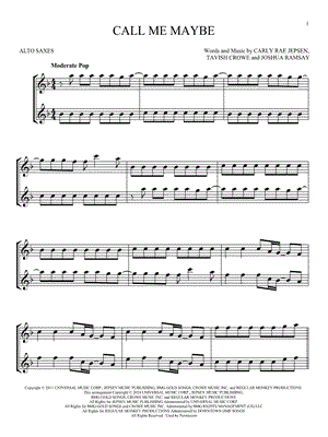 Call Me Maybe - Alto Saxophone Duet