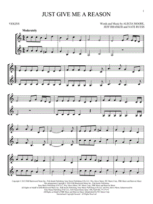 Just Give Me a Reason - Violin Duet