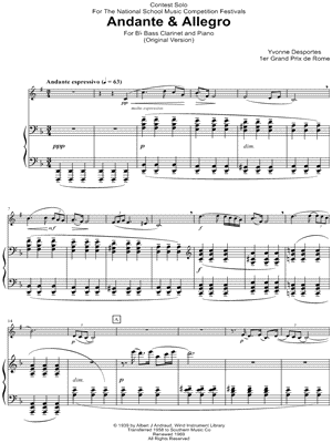 Andante & Allegro - Piano Accompaniment