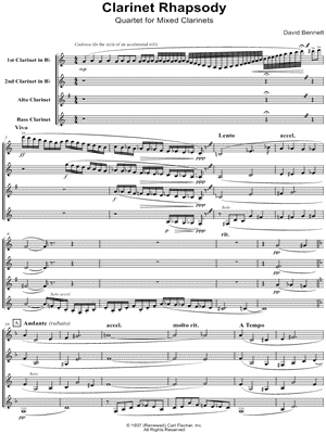 Clarinet Rhapsody - Score
