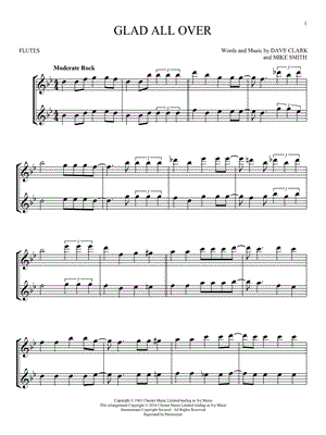 Glad All Over - Flute Duet