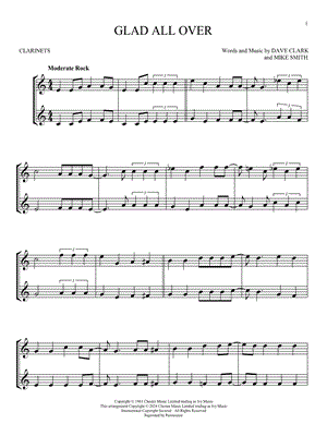 Glad All Over - Clarinet Duet