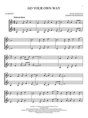 Go Your Own Way - Clarinet Duet