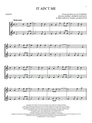 It Ain't Me - Violin Duet