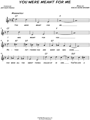 You Were Meant for Me [chorus only]