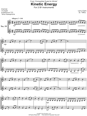 Kinetic Energy - Bb Instrument Duet