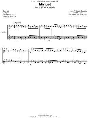 Minuet (Rondino) - Bb Instrument Duet