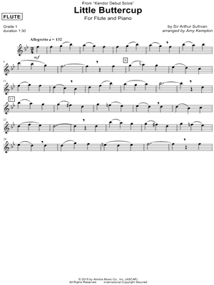 Little Buttercup - Flute part