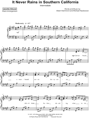 It Never Rains in Southern California [intermediate]