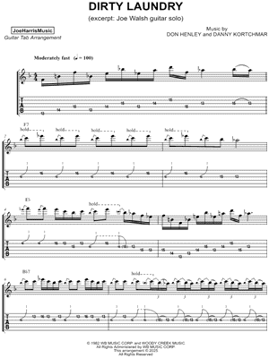 Dirty Laundry [Joe Walsh guitar solo]