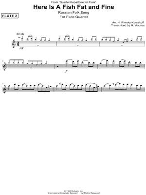 Here Is a Fish Fat and Fine - Flute 2