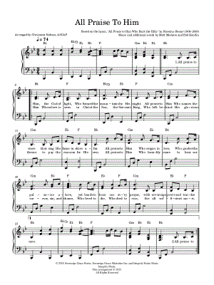 All Praise to Him [Bb Major]