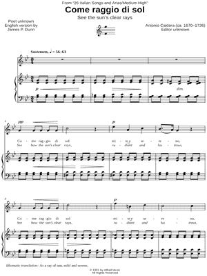 Come raggio di sol - Medium High