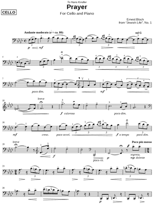 Prayer - Cello part