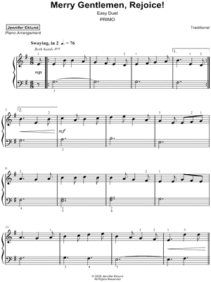 Merry Gentlemen, Rejoice! [easy]