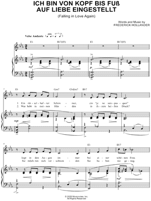 Ich bin von Kopf bis Fuß auf Liebe eingestellt (Falling in Love Again)