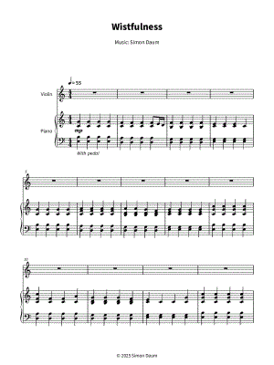 Wistfulness - Violin & Piano