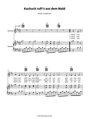 Kuckuck rufts aus dem Wald