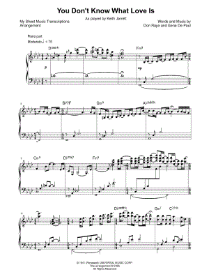 You Don't Know What Love Is (Keith Jarrett)