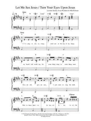 Let Me See Jesus / Turn Your Eyes Upon Jesus
